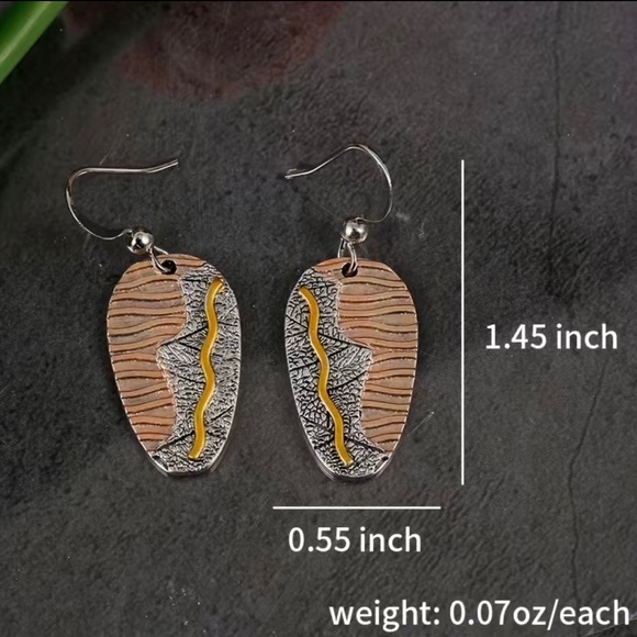 Mixed metals earrings - Picture 4 of 7